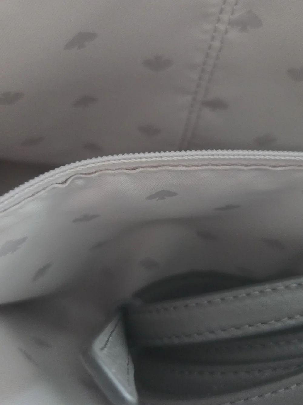 kate spade Gray Pebbled Leather Satchel
